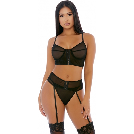 GET THE HOOK LINGERIE CONJUNTO NEGRO