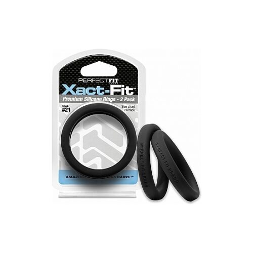 XACT-FIT PACK DE 2 ANILLOS DE SILICONA 20CM - NEGRO