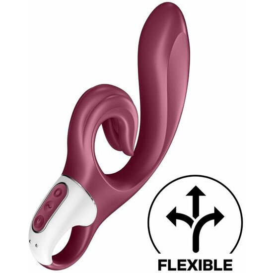 SATISFYER LOVE ME CONEJITO VIBRADOR FLEXIBLE - ROJO