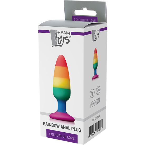 Colourful love rainbow anal plug medium - Imagen 2