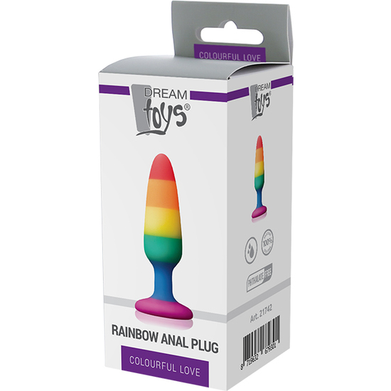 Colourful love rainbow anal plug small - Imagen 2
