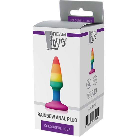 Colourful love rainbow anal plug mini - Imagen 2